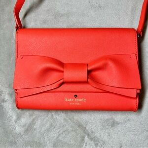 *RARE* Kate Spade Crossbody Bag PXRU 6460 Vivid Coral Saffiano Leather